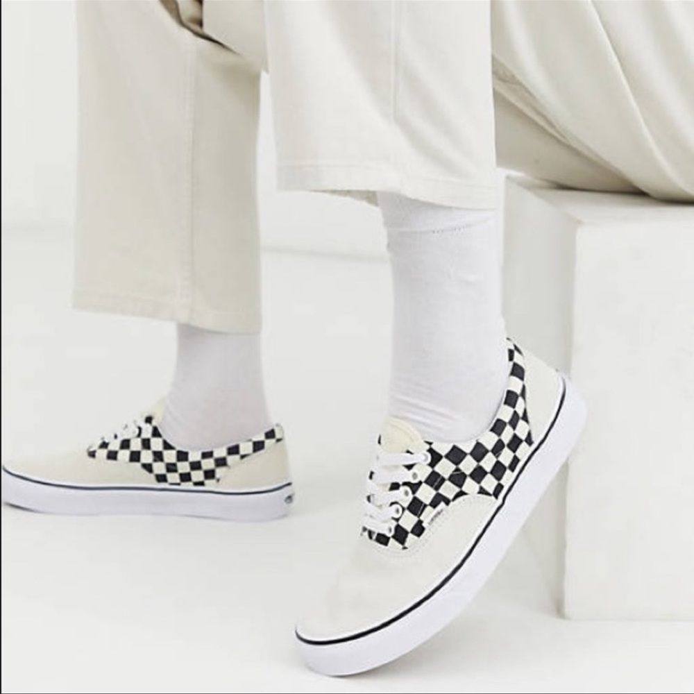 COPY - 🔥 VANS PRIMARY CHECK ERA MARSHMALLOW BLACK SHOES NWT 🔥 - Picture 8 of 8